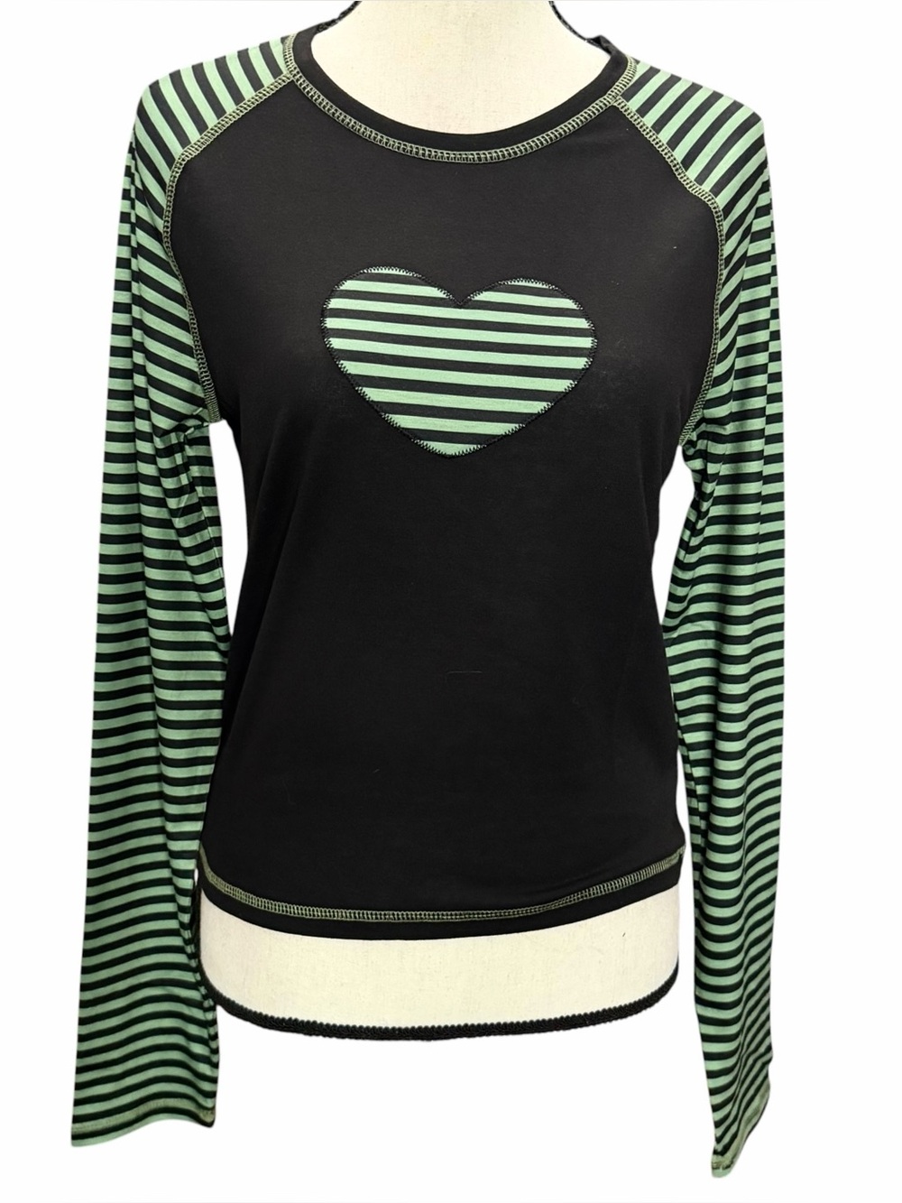 Current Mood T-Shirt XXL Outsiders Love w/ Scarf Striped Long Sleeve